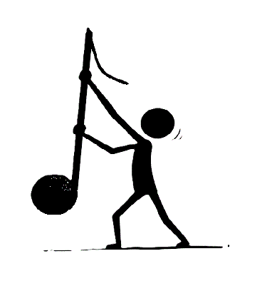 Image of a man with a note